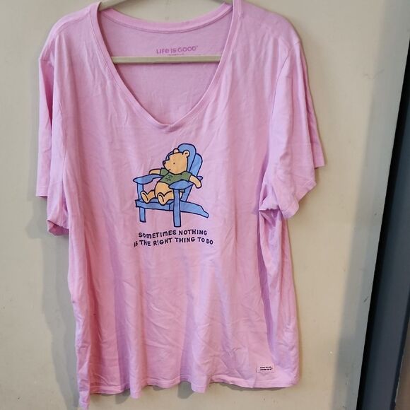 Life Is Good Lavender Relaxed Fit Tee - Picture 1 of 4